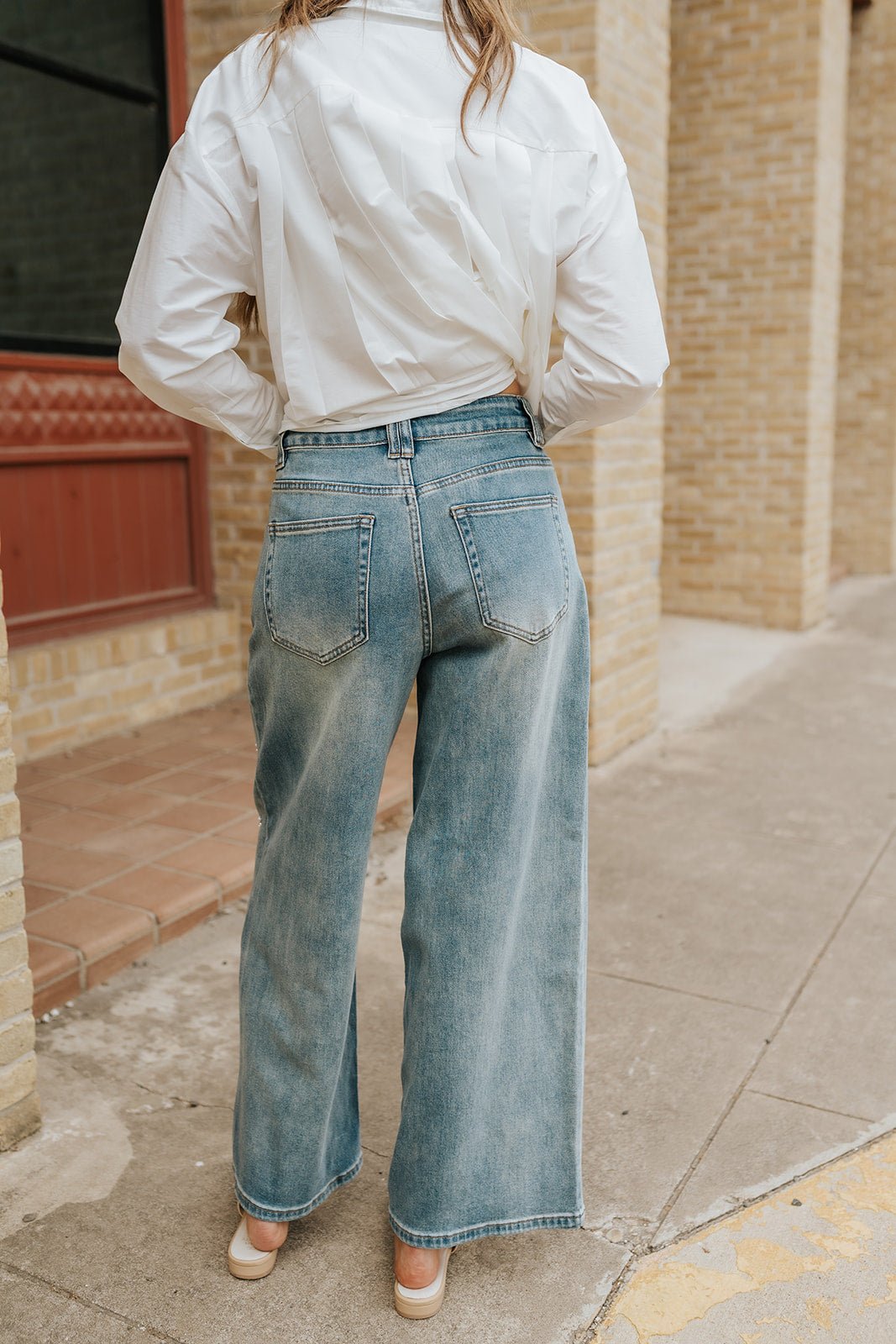 Denim Washed Denim with Bead Trim P5756 - Southern Soule Designs