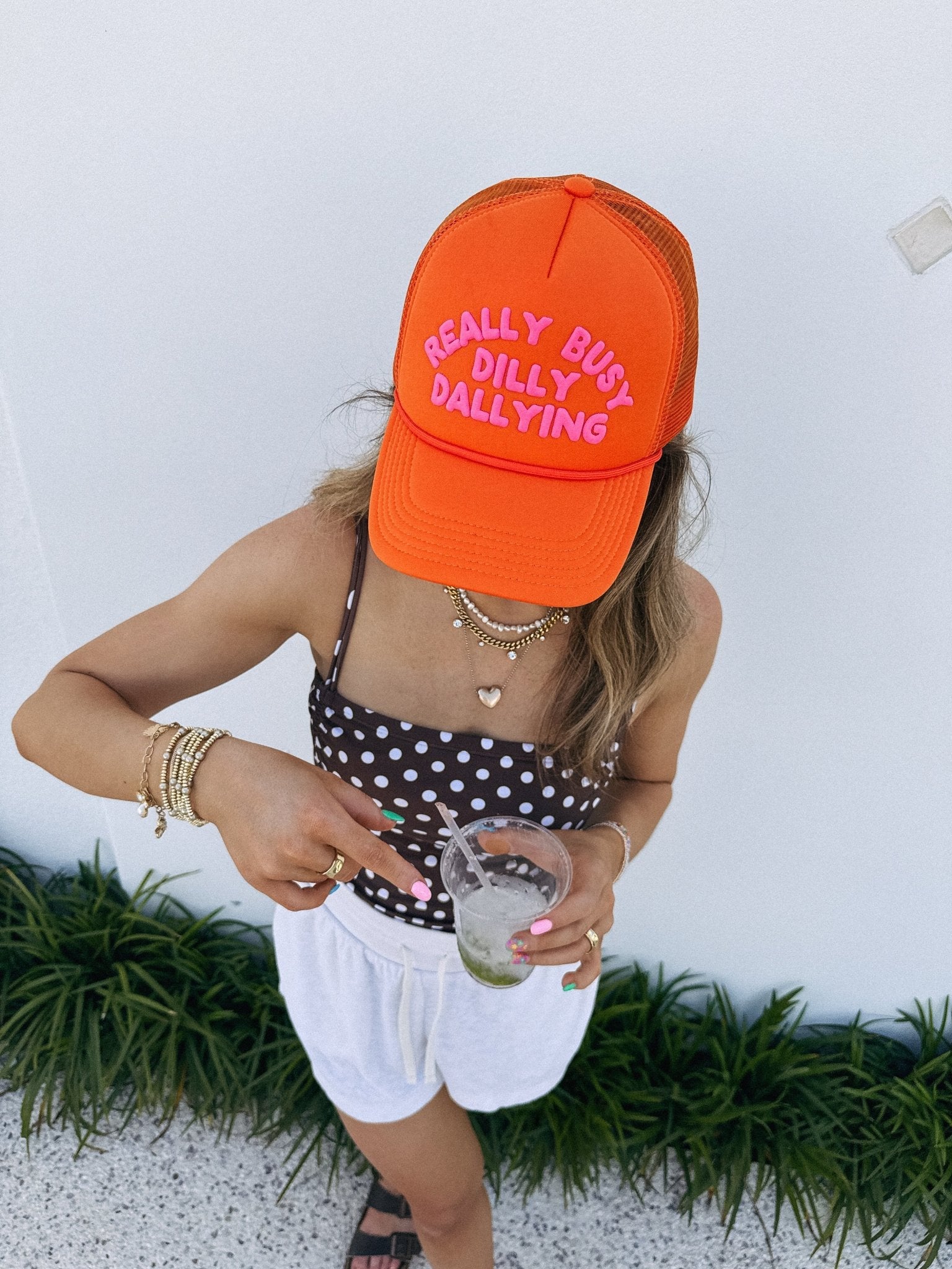 Dilly Dally Cap - Orange - Southern Soule Designs