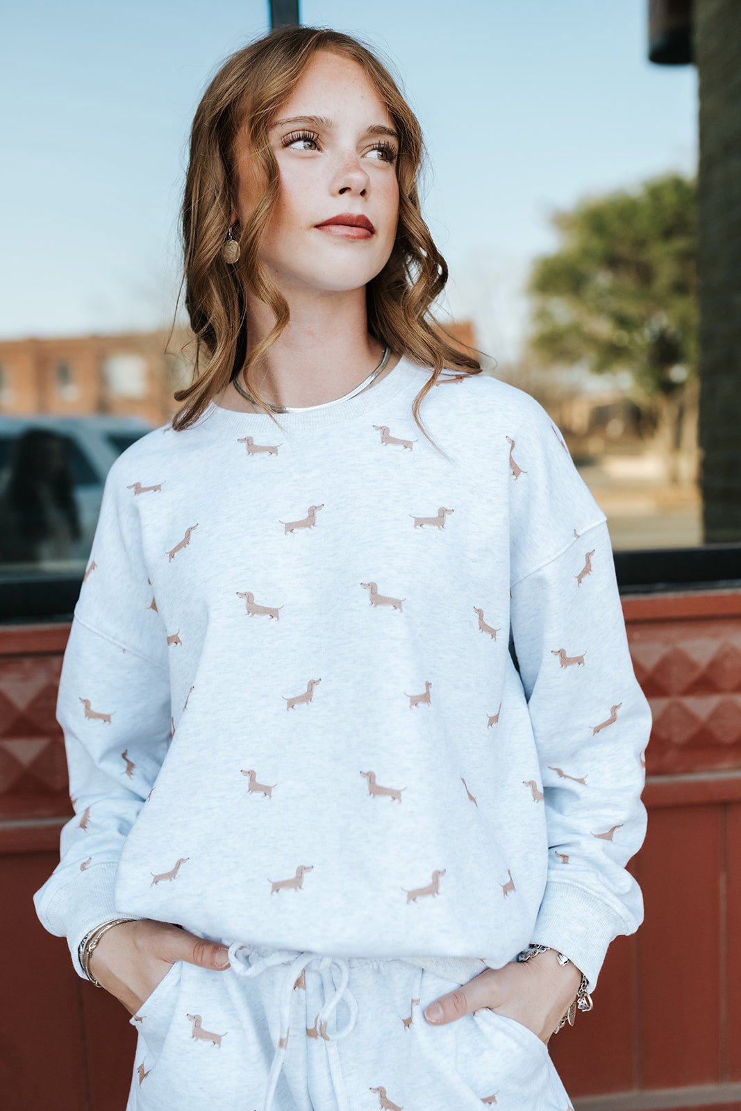 Dog Print Sweatshirt MT20782 - 1 - Southern Soule Designs