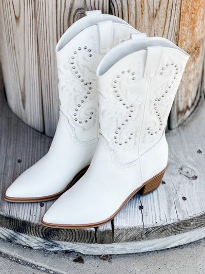 Dolce Vita Sula Off White Stud Cowboy Boot - Southern Soule Designs