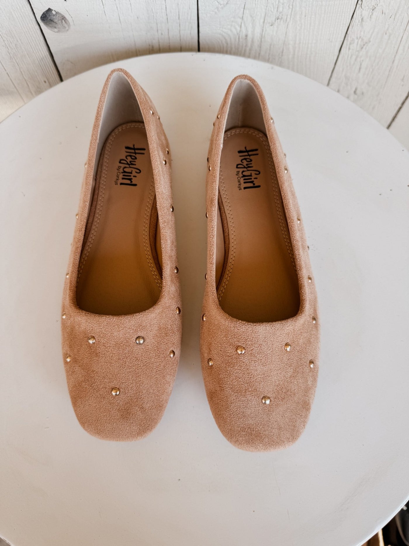 Dont Be Rude Camel Faux Suede Flat - Southern Soule Designs