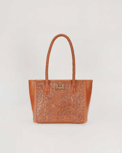 Drover Medium Bag - Handtooled Leather - Southern Soule Designs