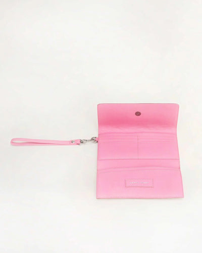 Drover Wallet - Pink Handtooled Leather - Southern Soule Designs