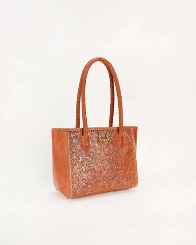 Drover Medium Bag - Handtooled Leather