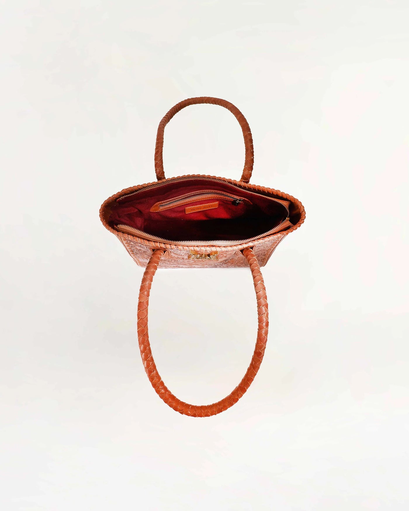 Drover Medium Bag - Handtooled Leather