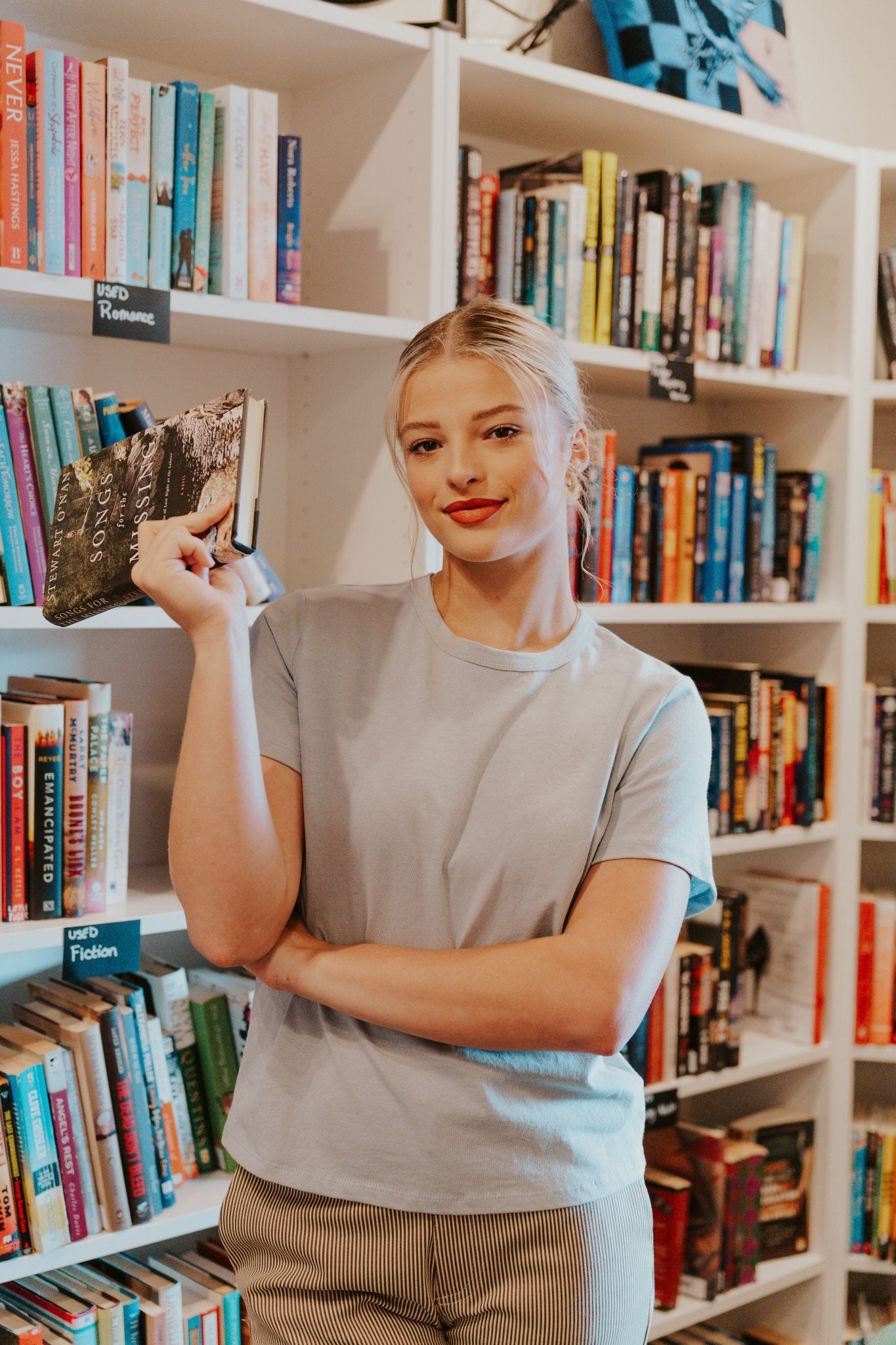 Dusty Blue Jules Crop Top TBT257 - Southern Soule Designs