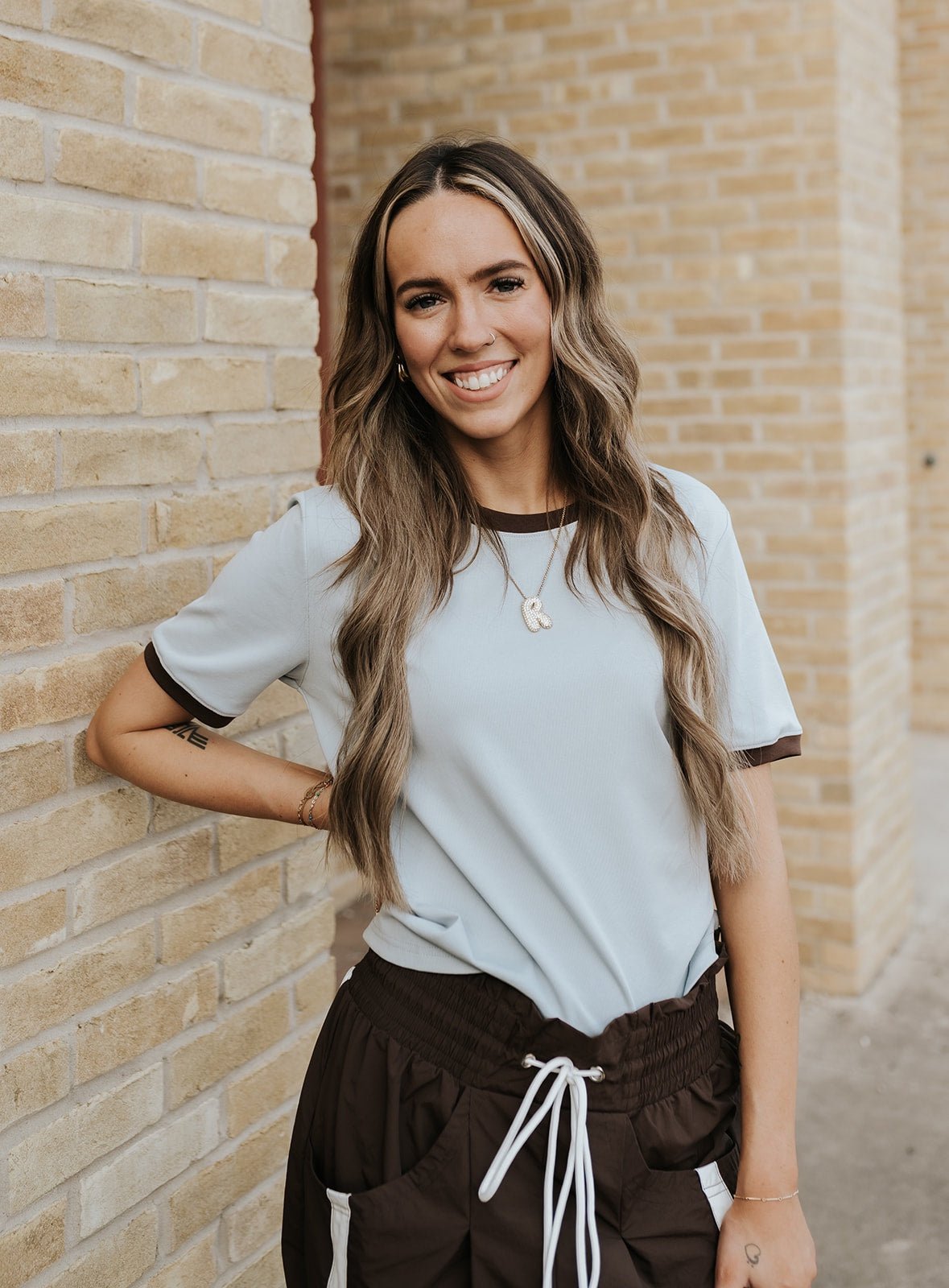 Dusty Blue Ringer T Shirt TBT14230 - Southern Soule Designs