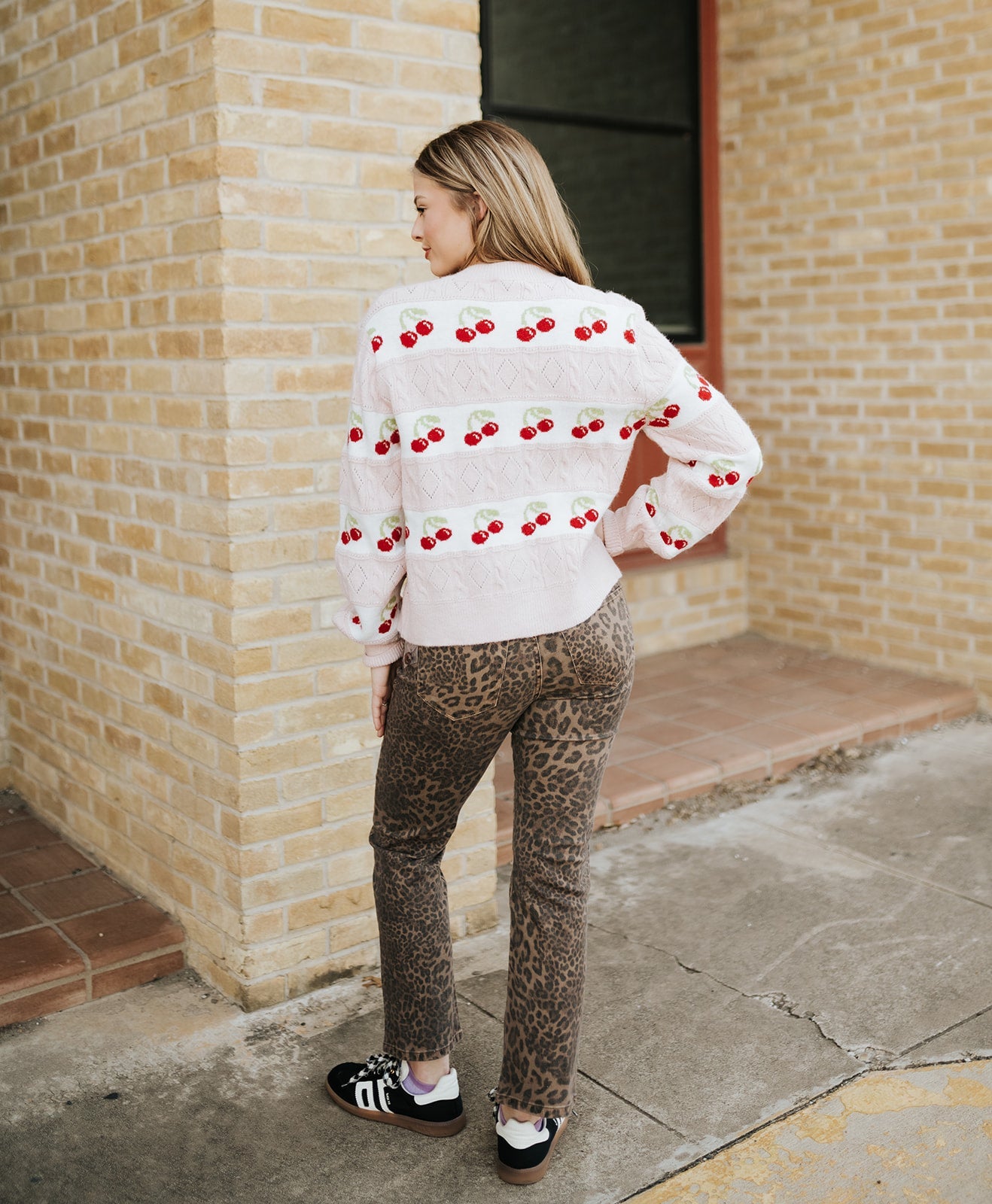 Dusty Pink Cherry Knitted Cardigan ILS9023 - Southern Soule Designs