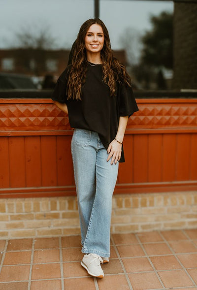 DZ24E437 Oversized Distressed Tee - Southern Soule Designs