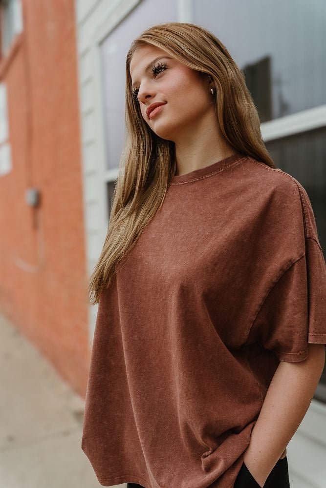 DZ24E437 Oversized Distressed Tee - Southern Soule Designs