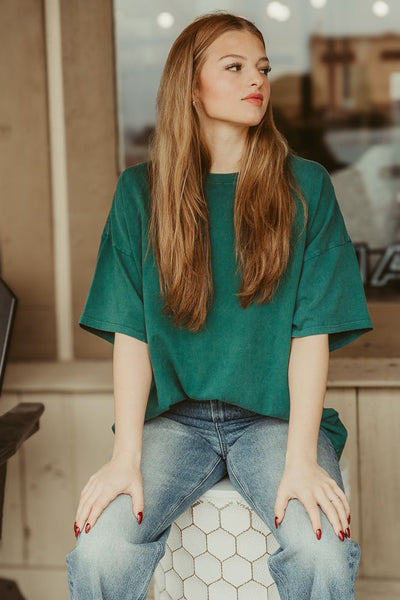 DZ24E437 Oversized Distressed Tee - Southern Soule Designs