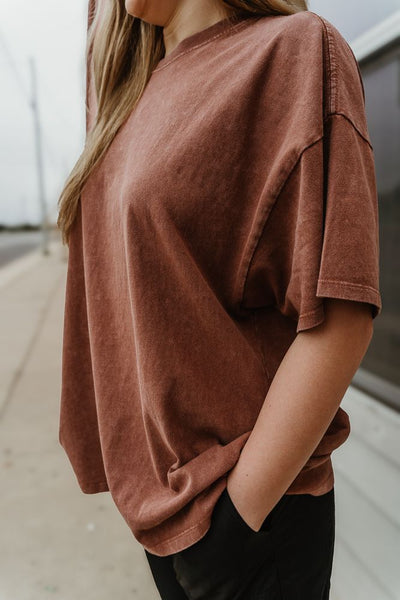 DZ24E437 Oversized Distressed Tee - Southern Soule Designs