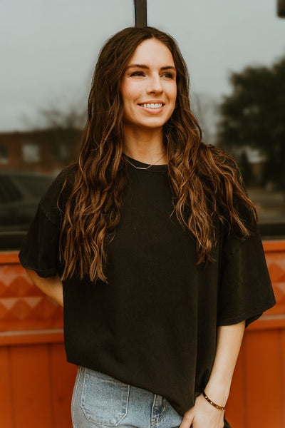 DZ24E437 Oversized Distressed Tee - Southern Soule Designs