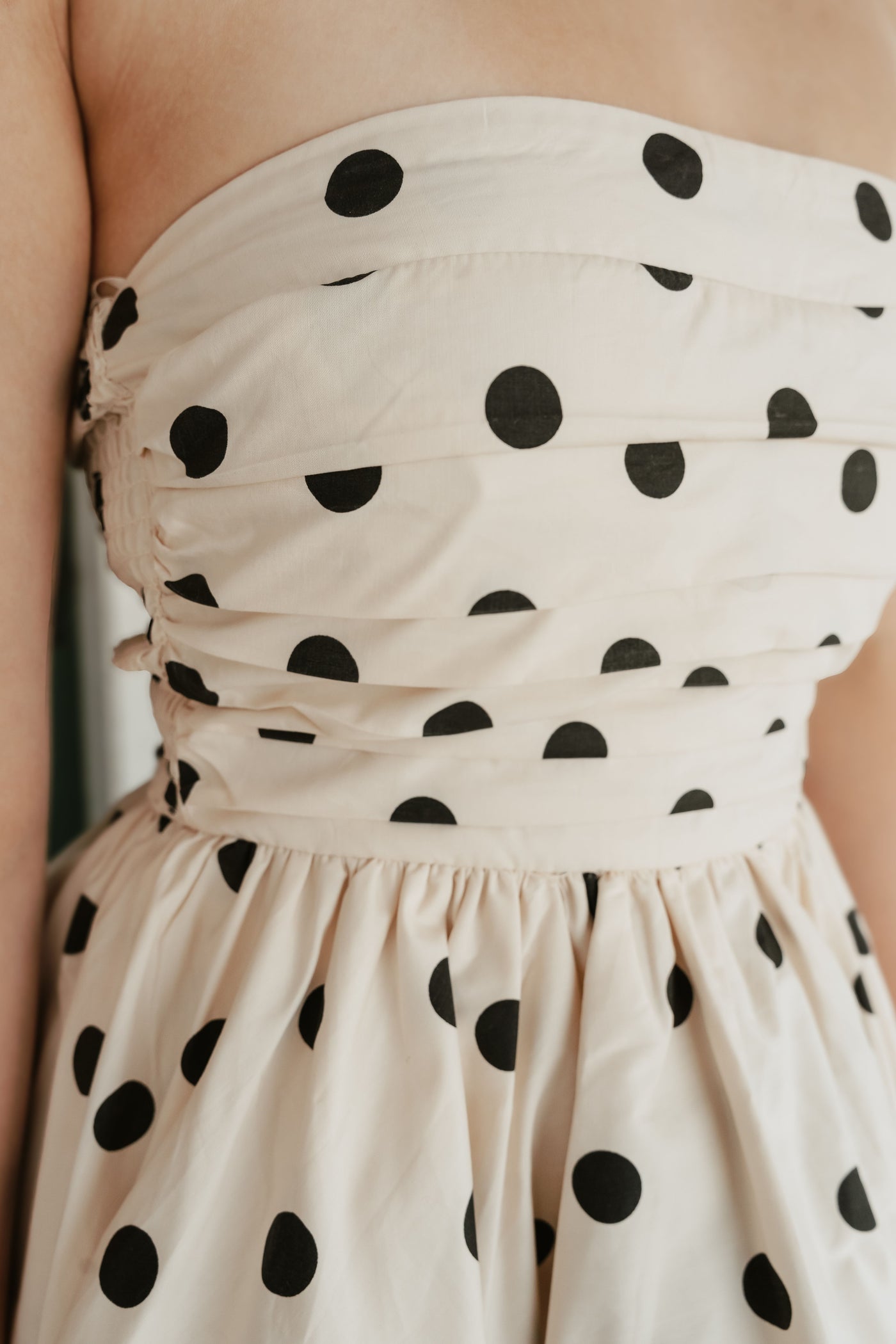 Natural Paige Polka Dot Blouse S1697T-1