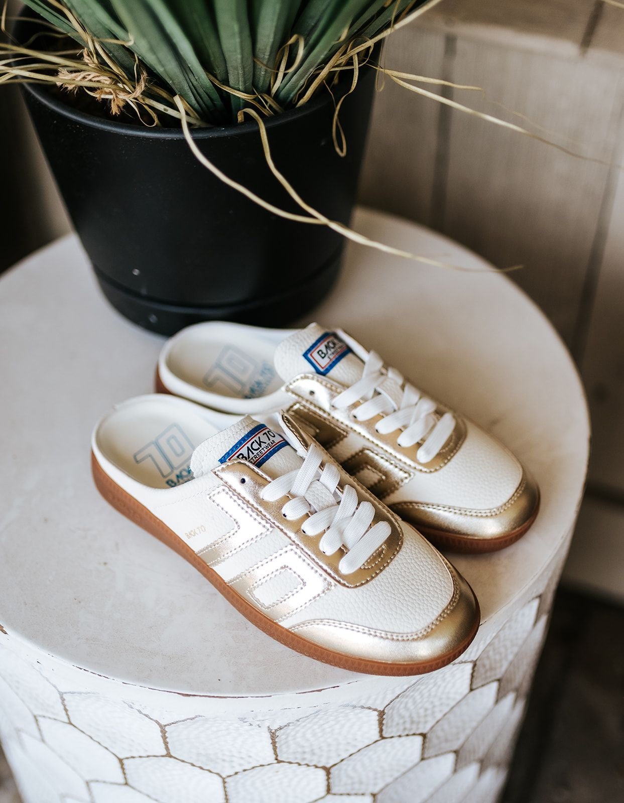 Easter in Metallic Gold Backless Sneaker - Southern Soule Designs