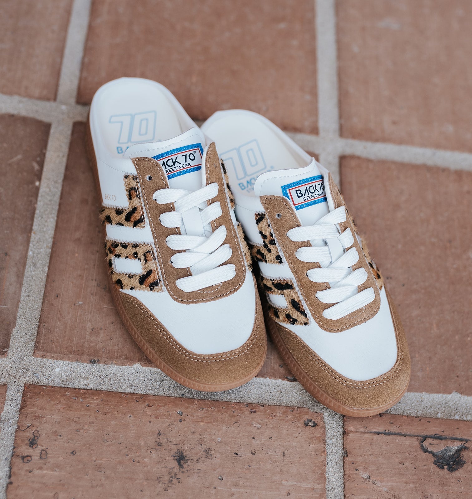 Easter in White Leopard Backless Sneaker - Southern Soule Designs