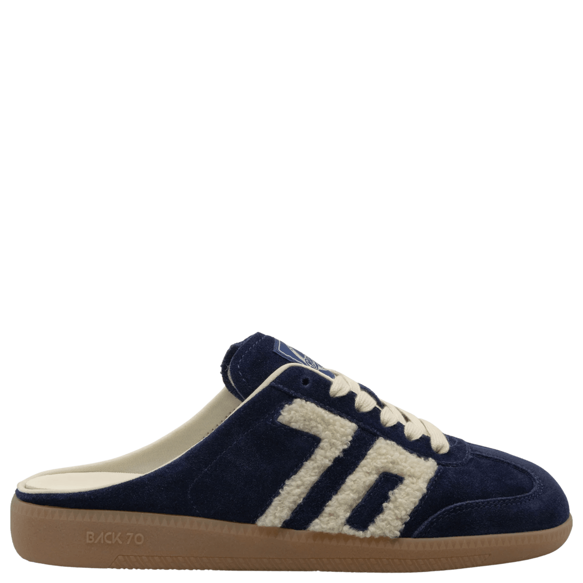Easter W26 in Navy Teddy Backless Sneakers - Southern Soule Designs