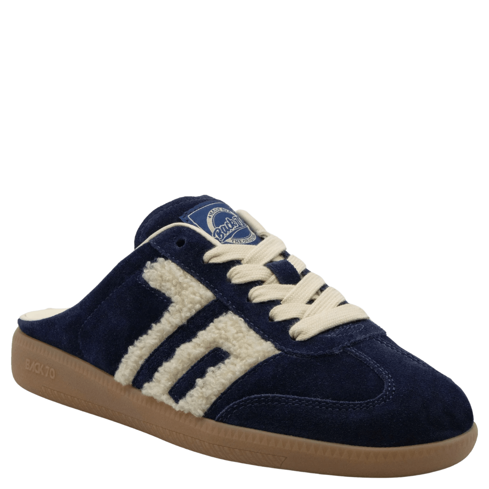 Easter W26 in Navy Teddy Backless Sneakers - Southern Soule Designs