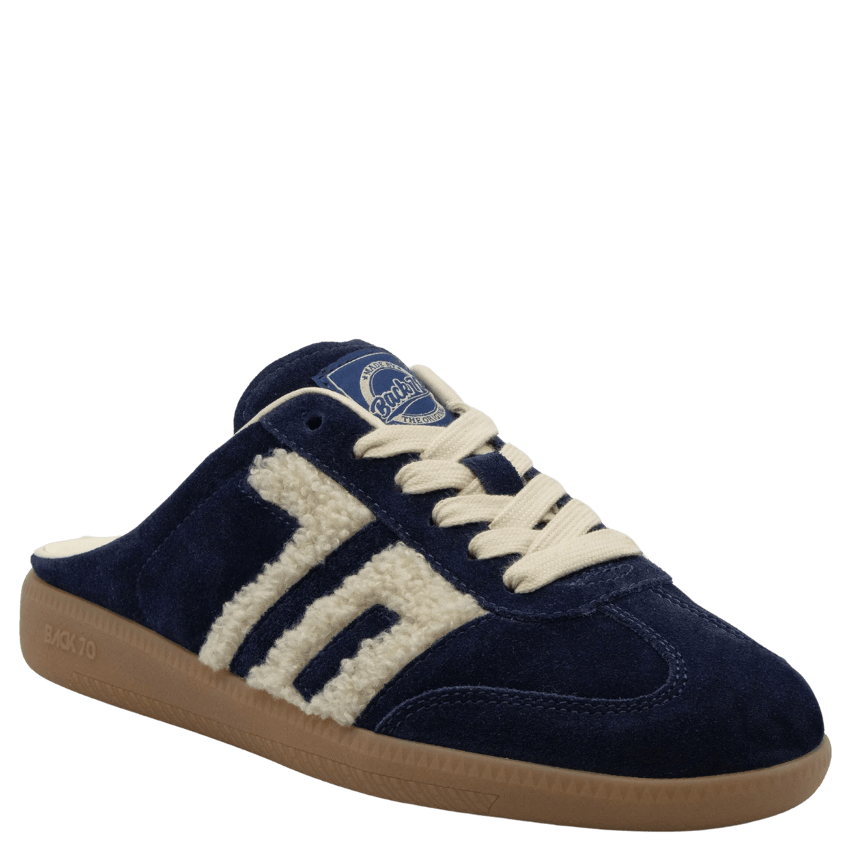 Easter W26 in Navy Teddy Backless Sneakers - Southern Soule Designs