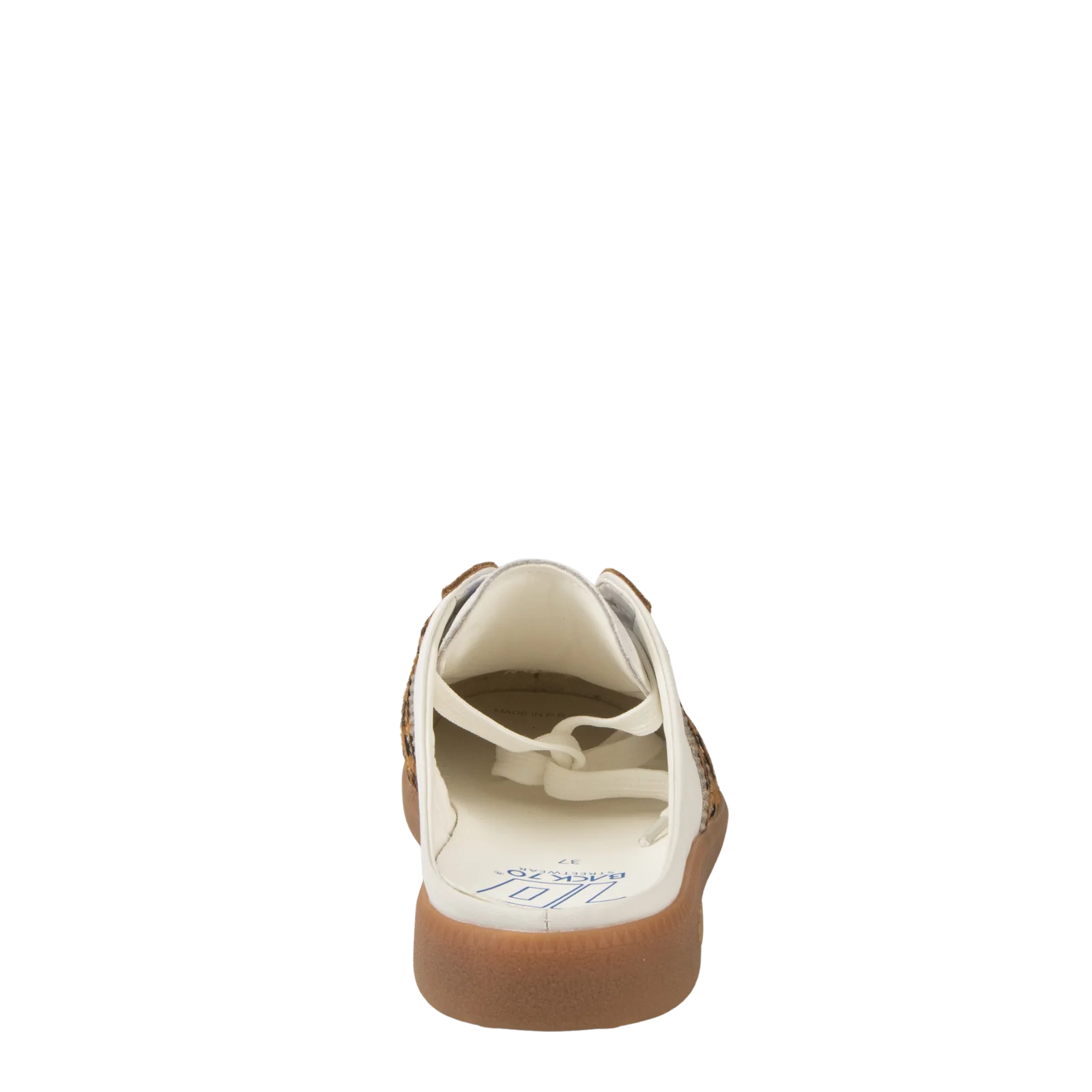 Easter in White Leopard Backless Sneaker