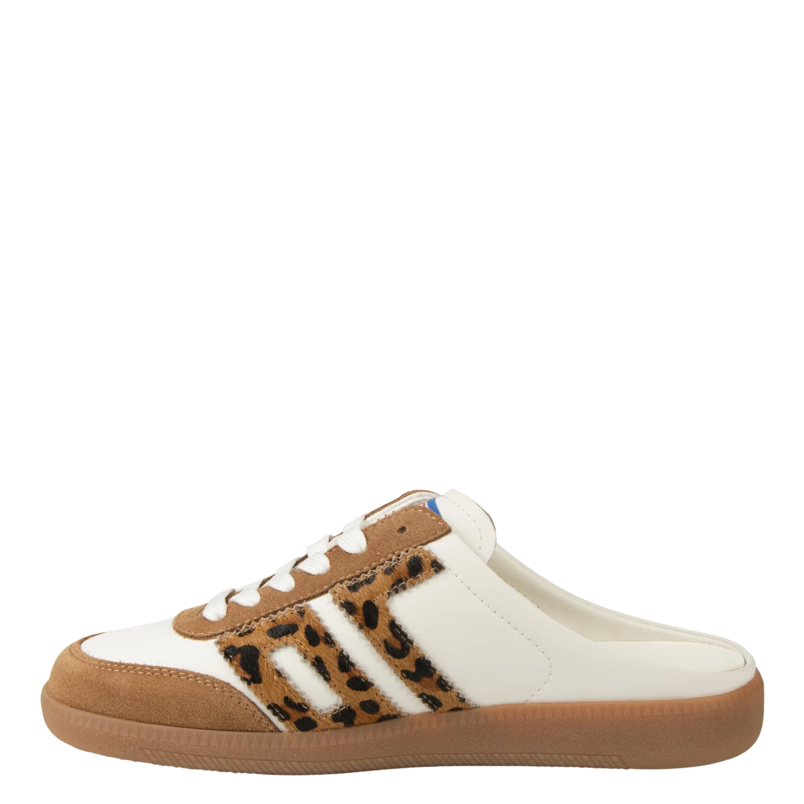 Easter in White Leopard Backless Sneaker