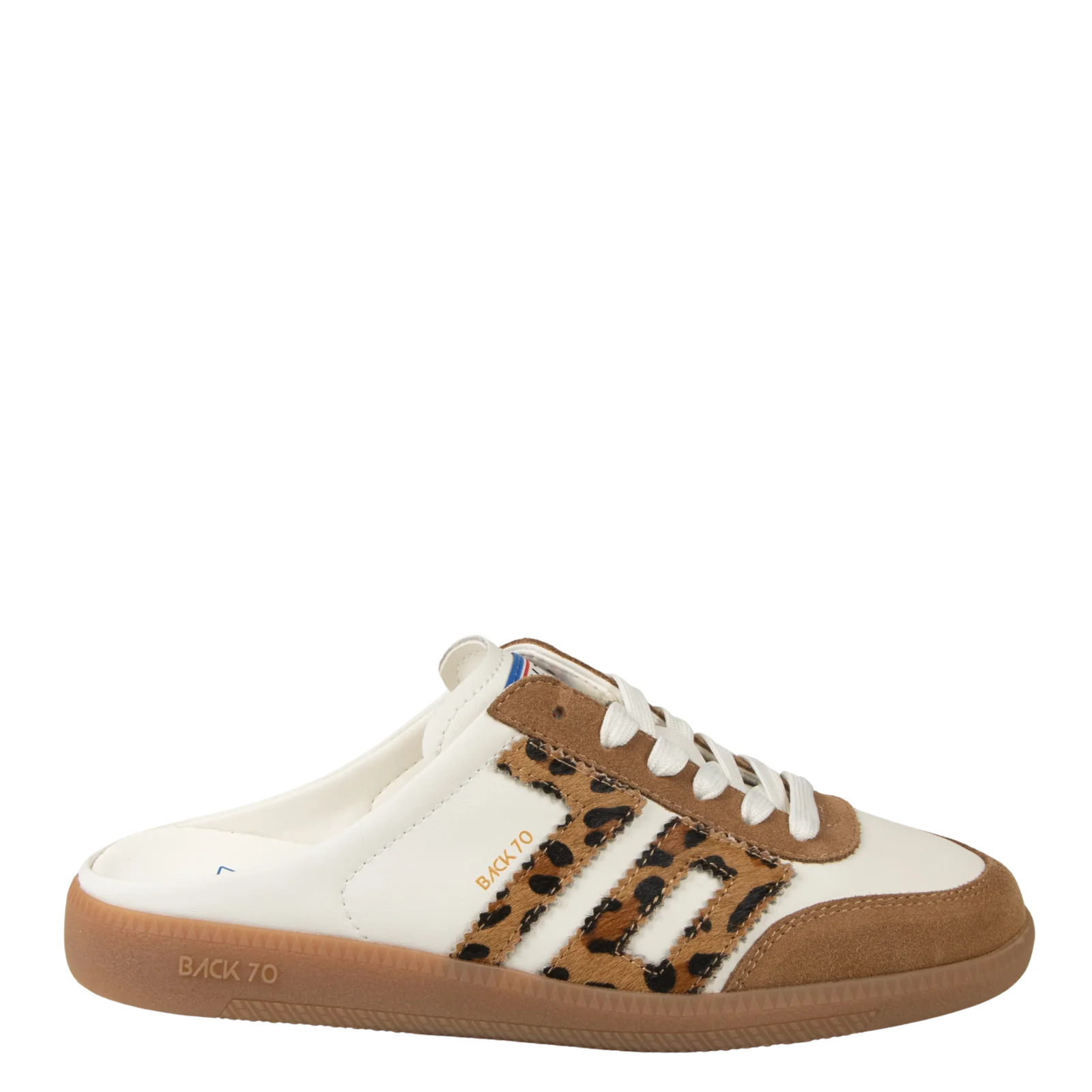 Easter in White Leopard Backless Sneaker