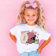Football Game Day In Maroon Kids T Shirt