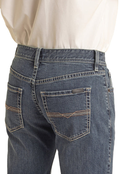 Rock & Roll Men's Vintage '46 Regular Fit Stackable Bootcut Jean Medium Wash VMSPD03714
