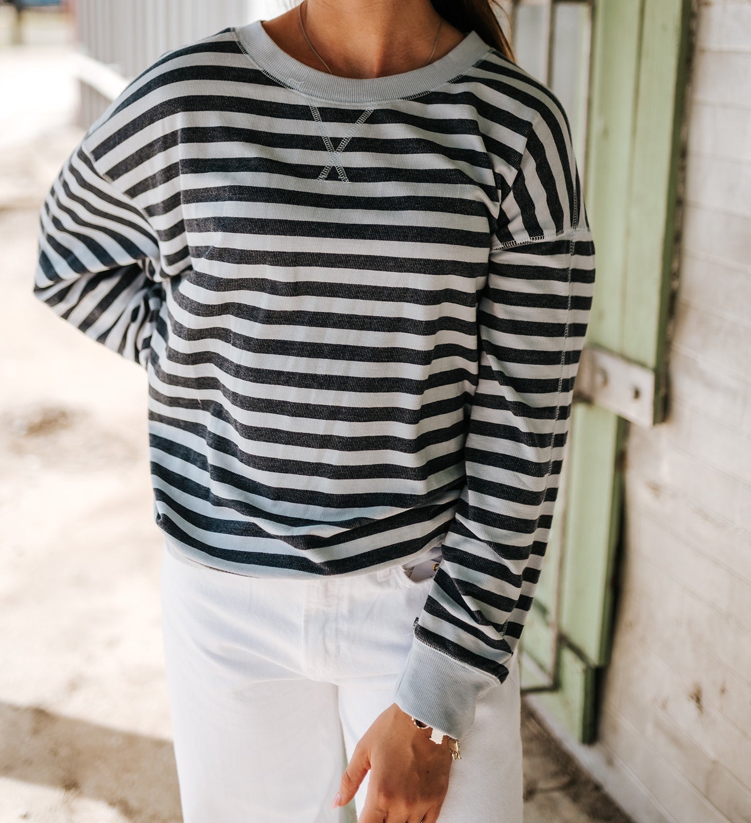 Eclipse The Everyday Striped Crew Top ZT263558 - Southern Soule Designs
