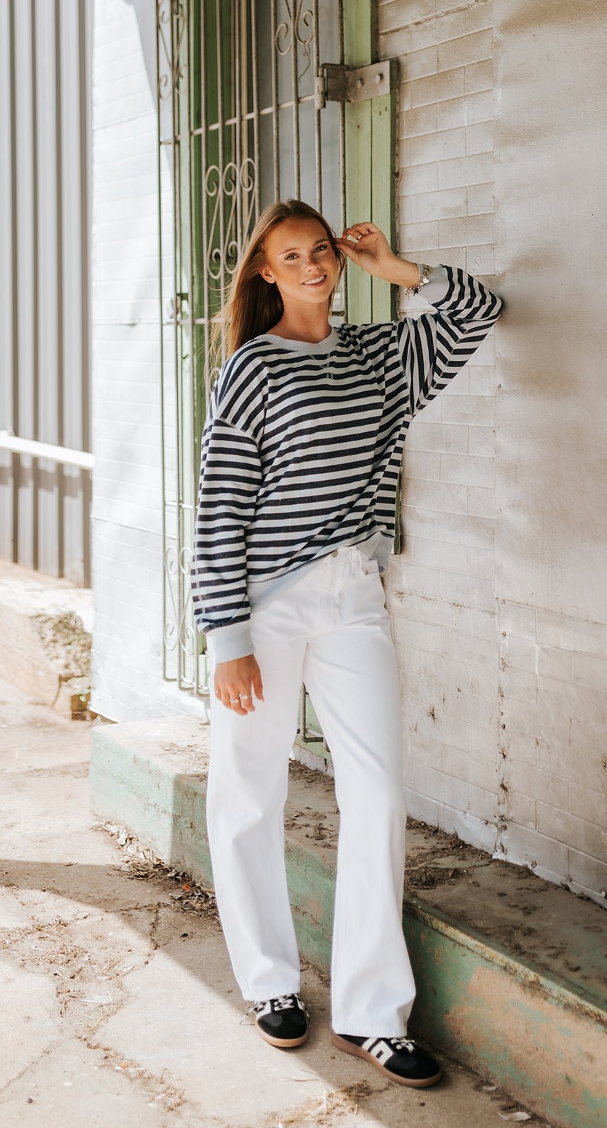 Eclipse The Everyday Striped Crew Top ZT263558 - Southern Soule Designs