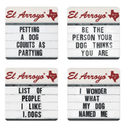 El Arroyo You Lucky Dog Coaster Set - Southern Soule Designs