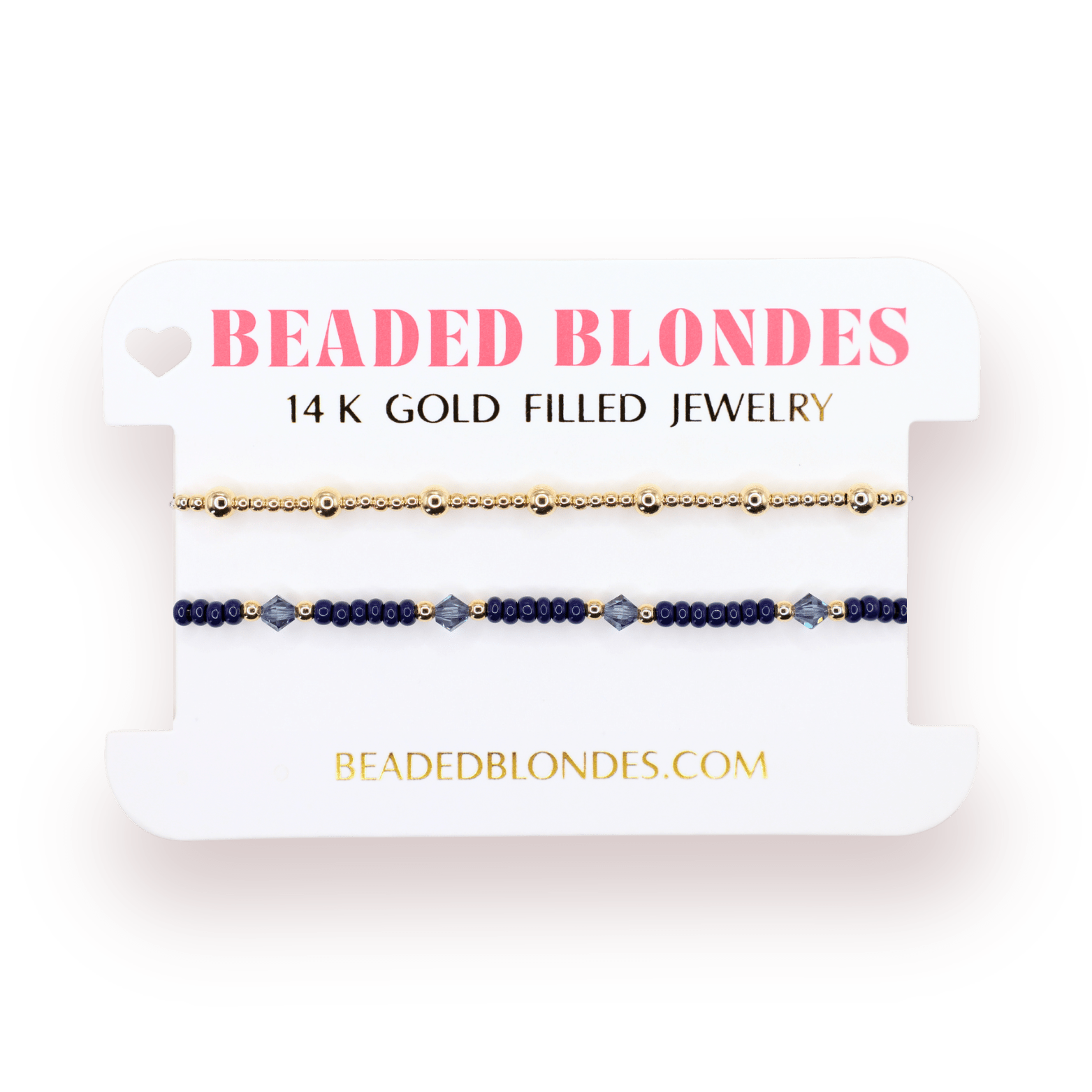 Eleanor Bracelet in Denim + June in Gold (Stack of 2) - Southern Soule Designs