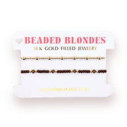 Eleanor Bracelet in Mocha + June in Gold (Stack of 2) - Southern Soule Designs
