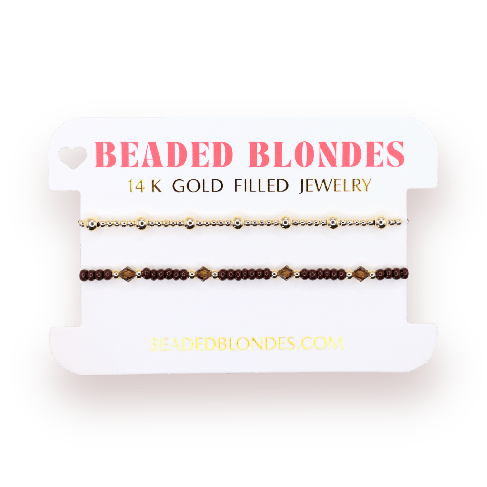 Eleanor Bracelet in Mocha + June in Gold (Stack of 2) - Southern Soule Designs