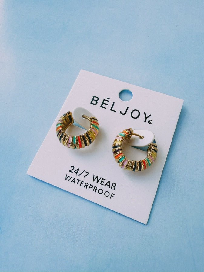 Elly Colorful Hoop Earrings - Southern Soule Designs