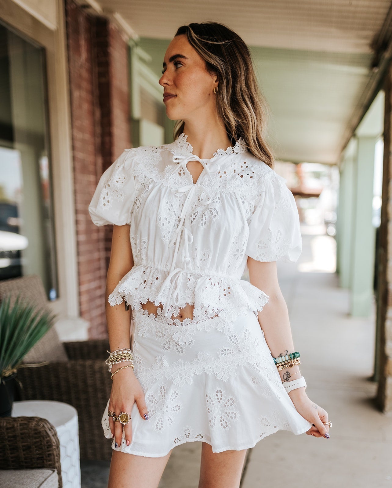 Eloise Off White Blouse S2673T - Southern Soule Designs