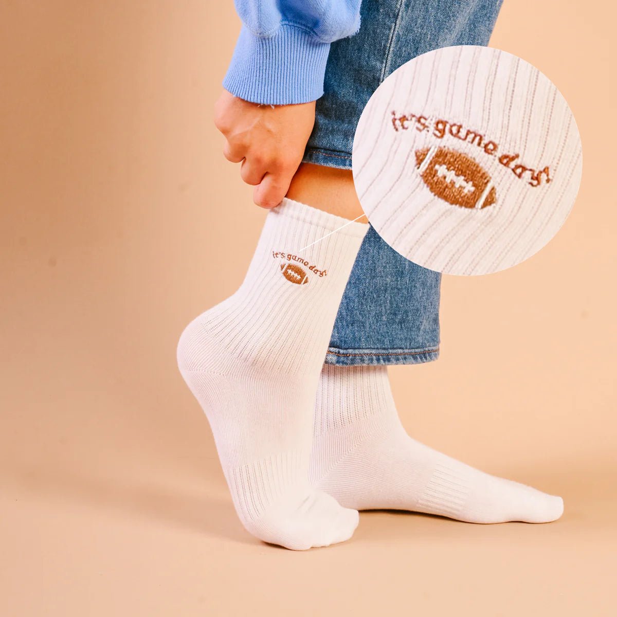 Embroidered Crew Socks - Southern Soule Designs