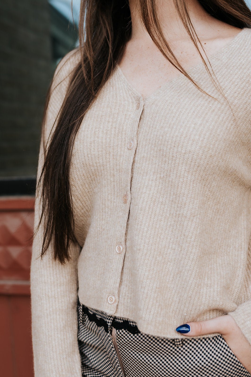 Emile Cardigan Biscuit ZW253350 - Southern Soule Designs