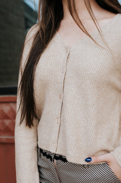 Emile Cardigan Biscuit ZW253350 - Southern Soule Designs