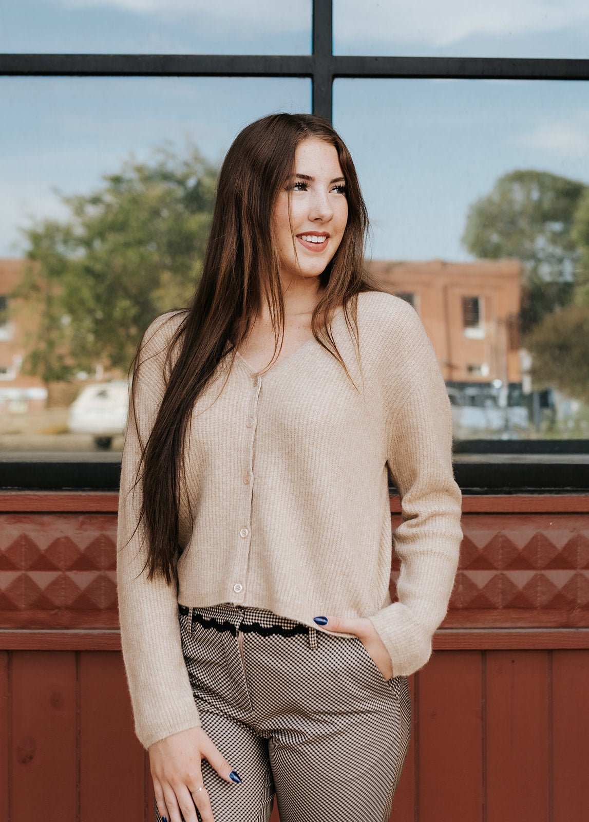 Emile Cardigan Biscuit ZW253350 - Southern Soule Designs