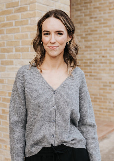 Emile Cardigan Classic Heather Grey ZW253350 - Southern Soule Designs