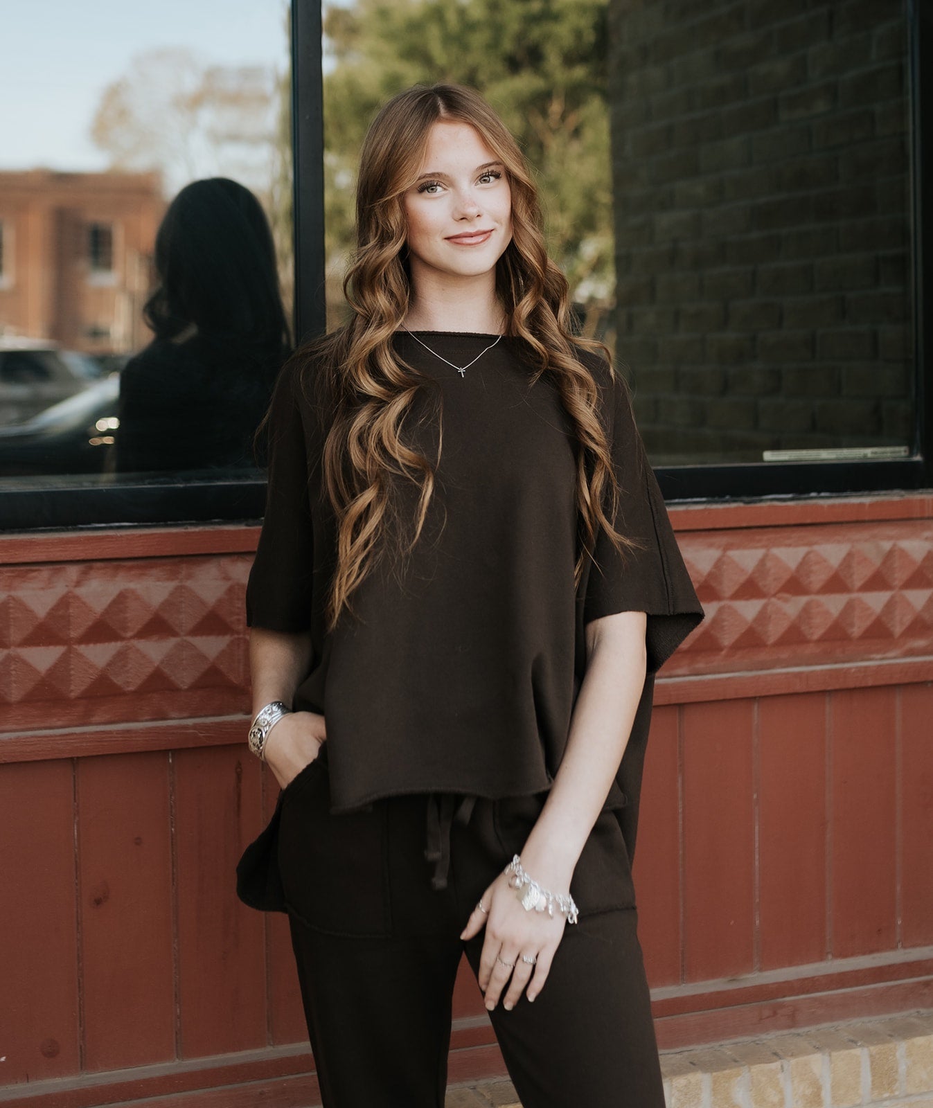 Espresso Malibu Vintage Dolman Top KT5250 - Southern Soule Designs