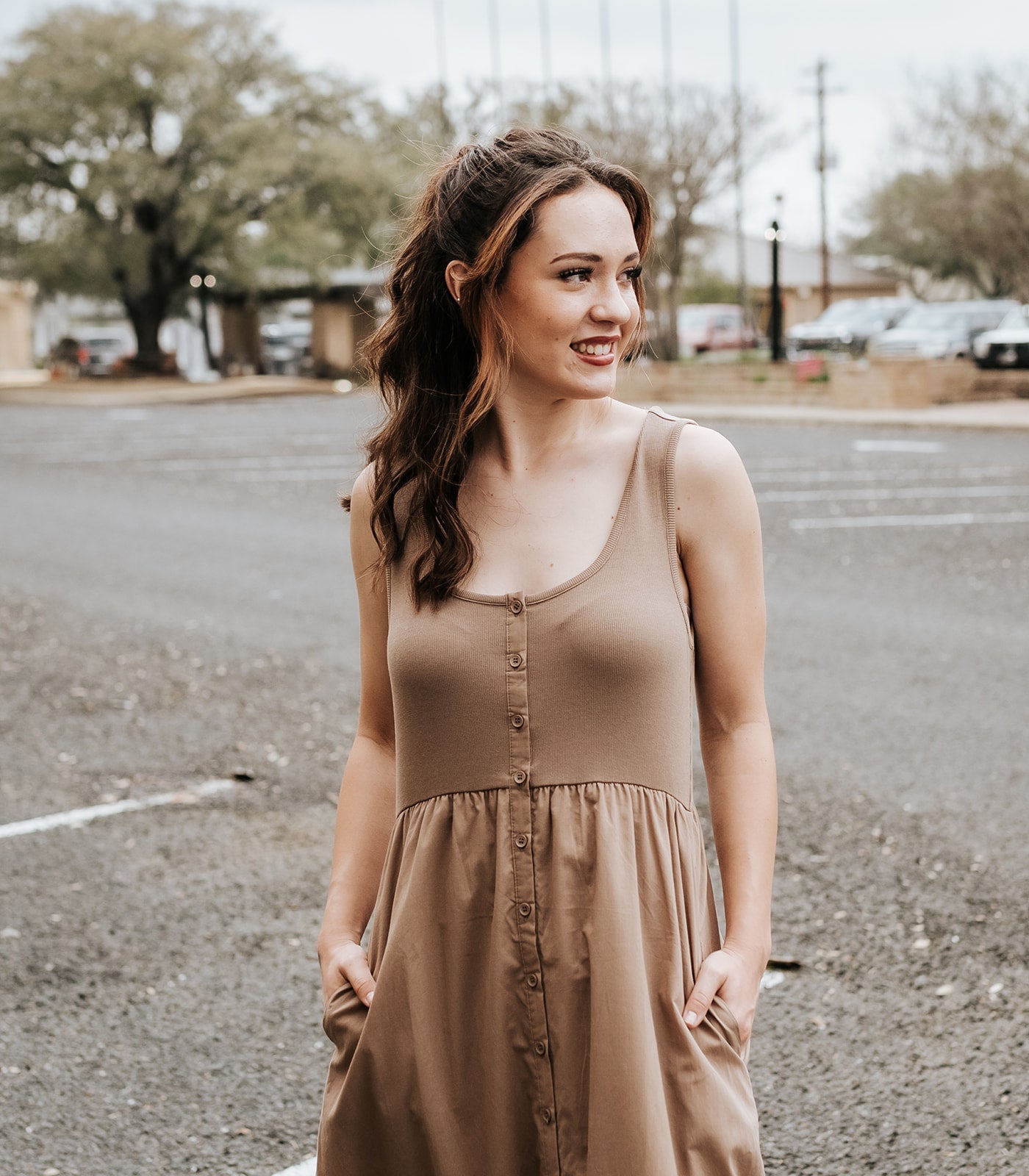 Espresso Twofer Knit Tank Midi Dress WL25 - 12337 - Southern Soule Designs