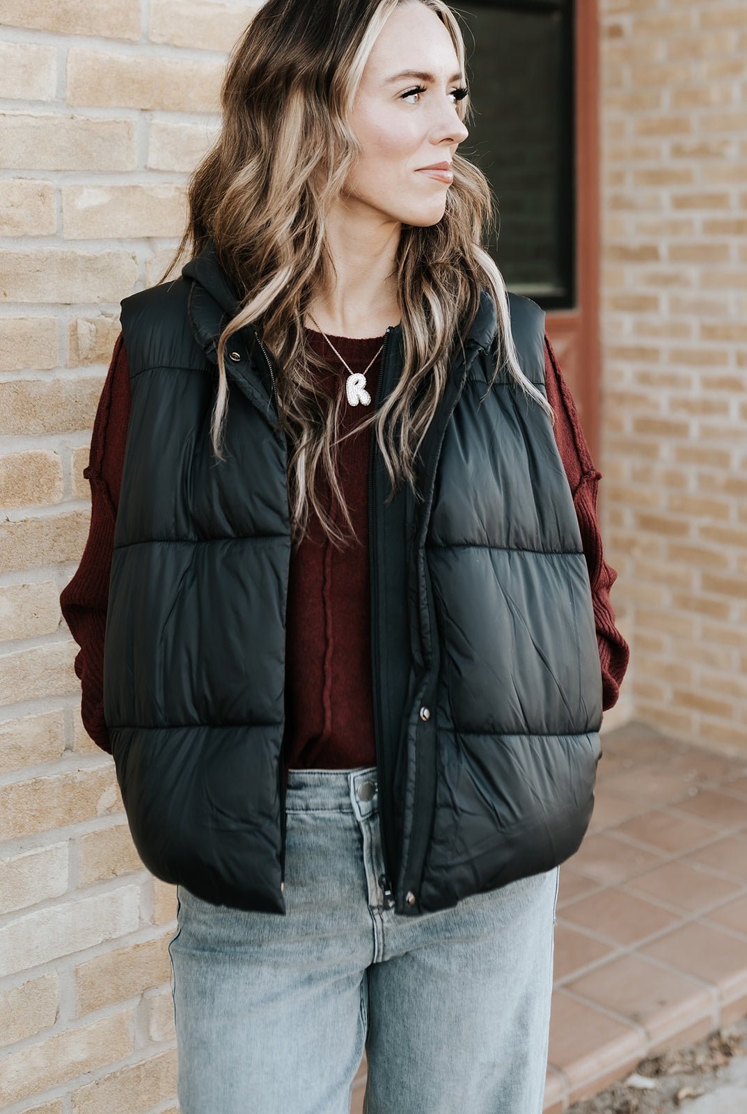 Essential Puffer Vest Black ZV254678 - Southern Soule Designs