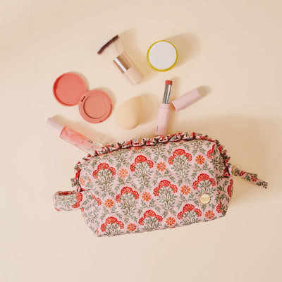 Essentials Quilted Cosmetic Pouch - Everbloom Dusty Rose - Southern Soule Designs