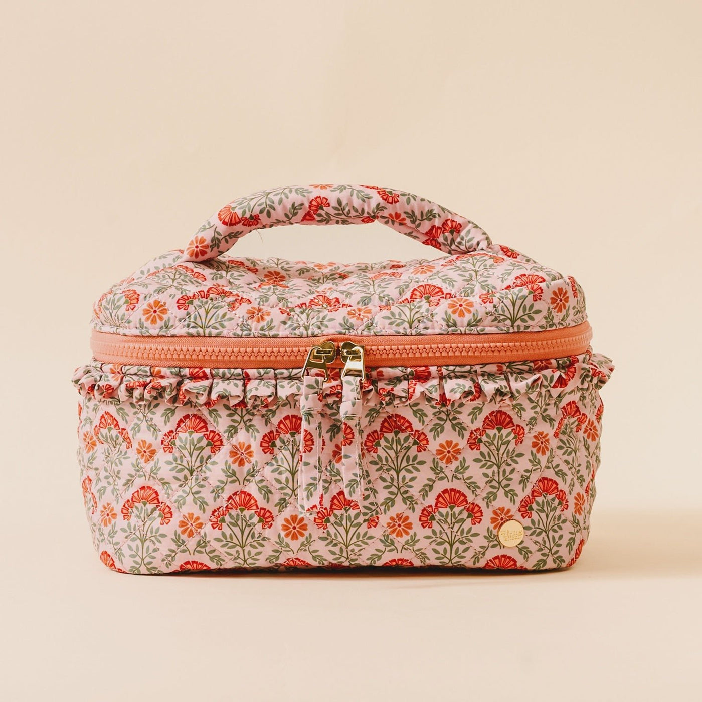 Everbloom Dusty Rose Glam & Go Quilted Cosmetic Bag - Southern Soule Designs
