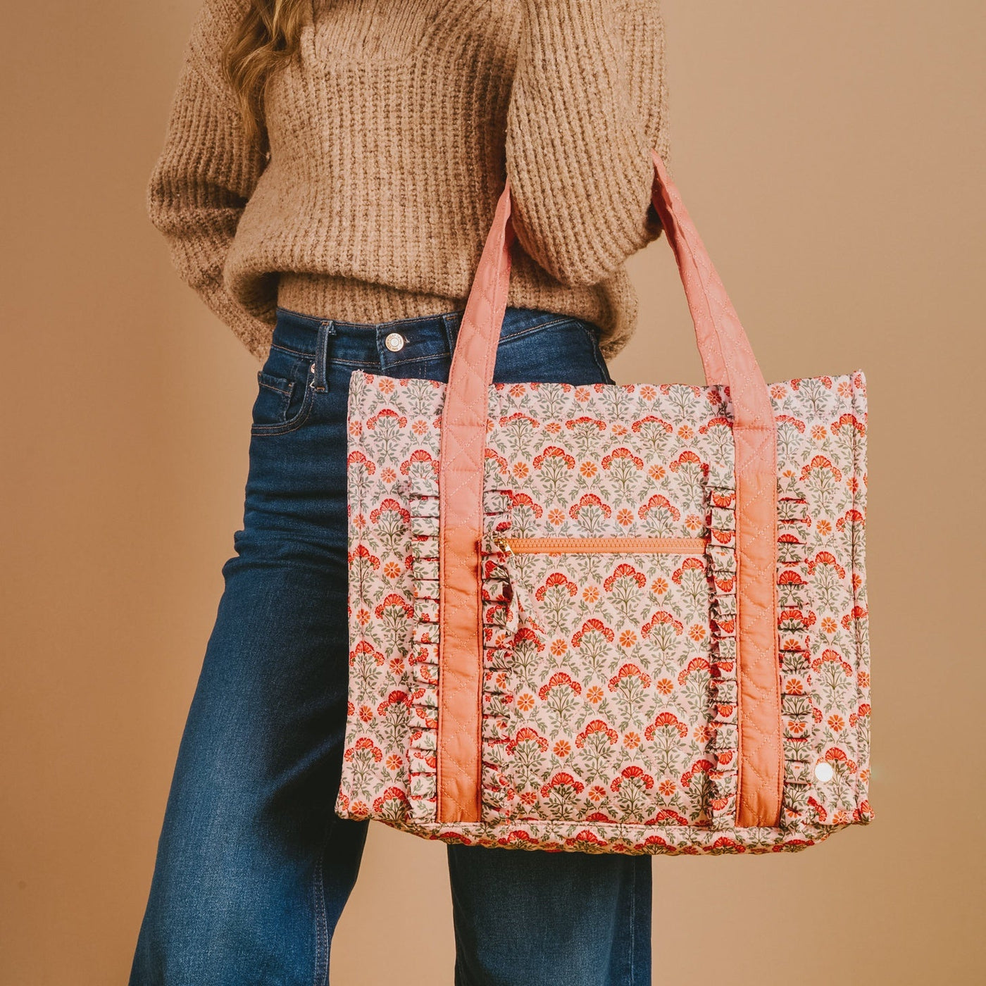 Everbloom Dusty Rose The Everyday Quilted Tote Bag - Southern Soule Designs