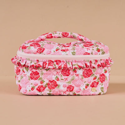 Everbloom Forest Green Glam & Go Quilted Cosmetic Bag - Southern Soule Designs
