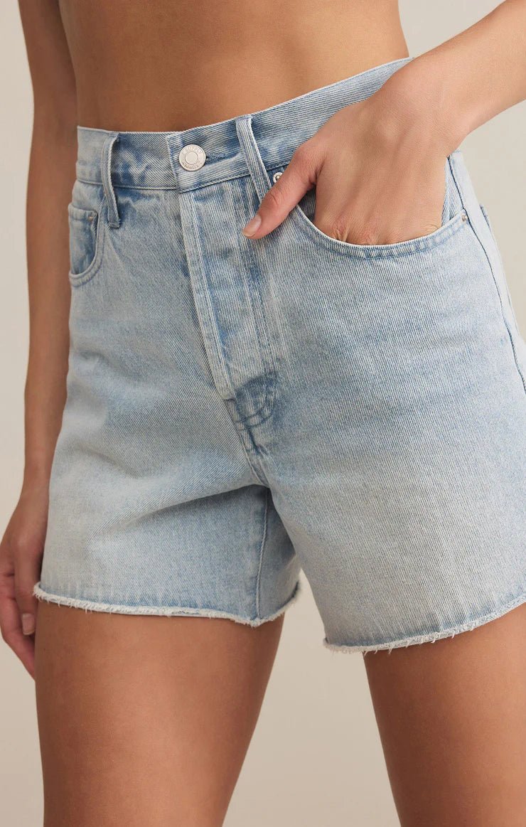 Everyday Hi - Rise Denim Shorts Faded Indigo ZS232661S - Southern Soule Designs