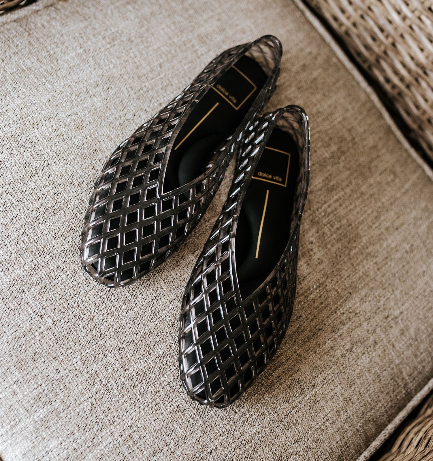 Dolce Vita Jam Black Jelly Flats